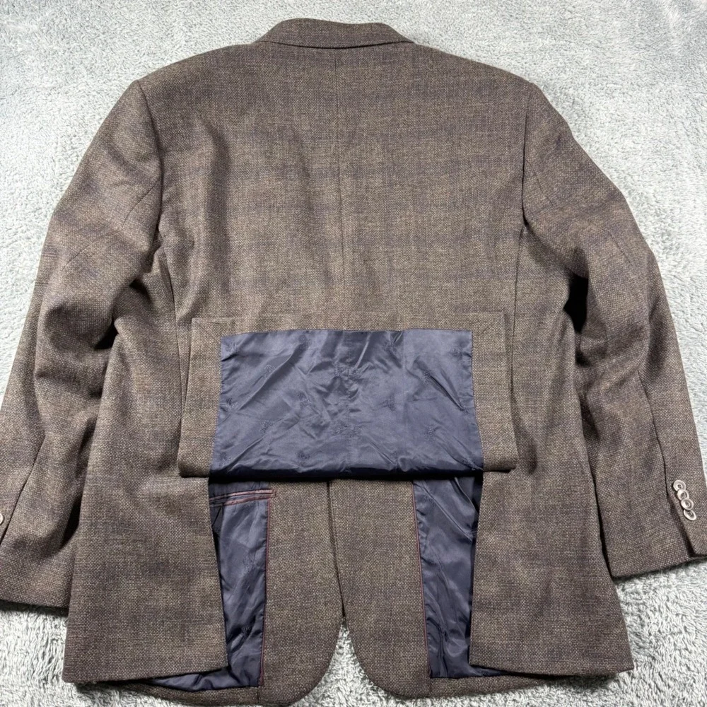 Jos. A. Bank Brrr Comfort Blazer Mens 46R Brown Tailored Wool Blend Sport Coat